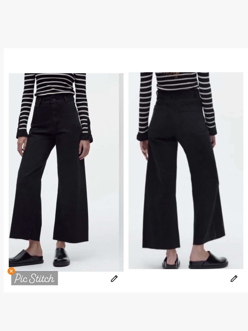 Zara Marine Straight Jeans Black